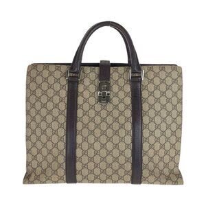 Gucci GG Supreme Canvas Leather Business Bag Handbag